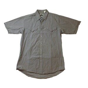 Cumberland Outfitters Pearl Snap Short Sleeve Shirt Mens Size Medium